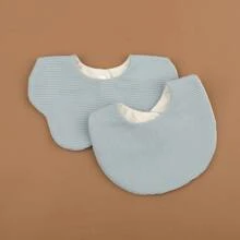 2入組嬰兒用肋紋口水肩