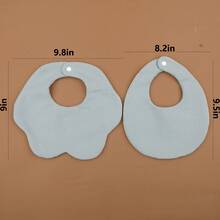 2入組嬰兒用肋紋口水肩