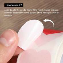 500 Folhas/rolo Etiqueta Adesiva De Coração Em Forma De Amor Etiqueta De Coração De Amor Para Envelope Decorações De Dia Dos Namorados Adesivo De Decoração De Presente(todos Os Acessórios Estão Em Cores E Estilos Aleatórios)