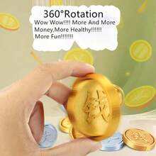 1入組金色2024最新車輛裝飾,有趣的汽車裝飾,可愛的裝飾,360度旋轉,一面意味著錢,另一面意味著更多的錢,旋轉起來真是有錢！更多的錢！祝你在2024年賺更多的錢！更富有！更健康！是送給朋友家人的好禮物 - 金色 - 查看 5