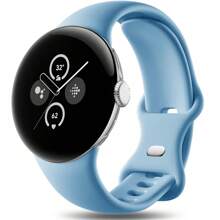 錶帶相容於 Pixel Watch 2 錶帶/pixel 錶帶,可調式軟矽膠運動錶帶,適用於 Pixel Watch 2022/pixel Watch 2 2023 女士男士 - 湖藍 - 查看 1