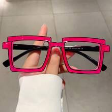 Gafas de fiesta de anime de color fluorescente personalizado con rayos que pueden hacer que el rostro se vea talla grande delgado, sin receta - transparente - Ver 5