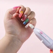 LIMEGIRL 5 合 1 迷你电动指甲钻套装修甲修脚打磨抛光美甲打磨锉笔工具机、美甲用品、美甲工具、美甲工具、返校、指甲、按压指甲的美甲工具 - 白色 - 查看 8