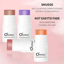 Maquillaje Para Rubor En Crema, Barra De Rubor Modulable Para Mejillas, Larga Duración, Fácil Aplicación, Barra De Maquillaje Ligera De Uso Múltiple - 03# - Ver 6