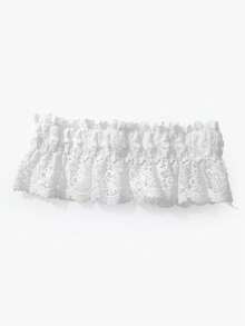 1個可調節的女式水溶花邊和緞帶腰帶,適合正式場合如日常穿著、宴會和婚禮 - 白色 - 查看 2