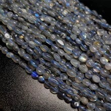 6*8 毫米天然拉长石不对称形状散珠带隔片适用于 DIY 珠宝制作 - 手链、项链配件 - 6*8MM[15in] - 查看 1