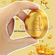 1入組金色2024最新車輛裝飾,有趣的汽車裝飾,可愛的裝飾,360度旋轉,一面意味著錢,另一面意味著更多的錢,旋轉起來真是有錢！更多的錢！祝你在2024年賺更多的錢！更富有！更健康！是送給朋友家人的好禮物 - 金色 - 查看 3