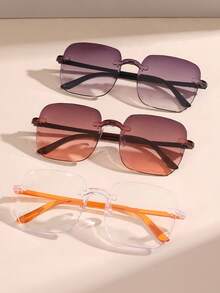 3對男士時尚方形眼鏡