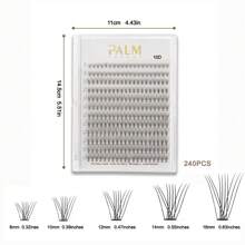 PALM LASHES DIY przedłużanie rzęs 240 klastrów 0.07D-8-16mm Manga Lashes objętość indywidualne przedłużanie rzęs skupiska rzęs DIY w domu