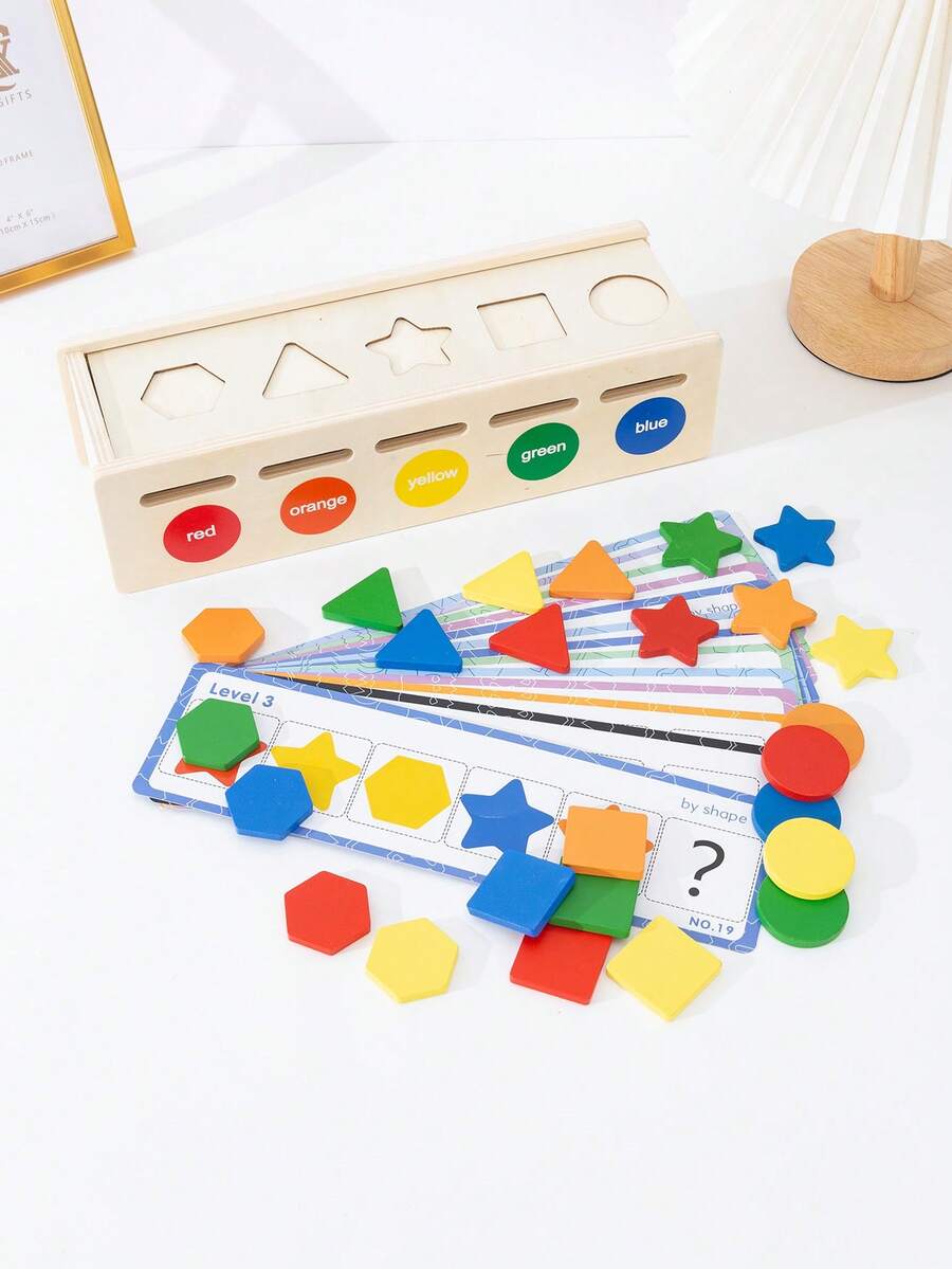 Shape And Color Recognition Matching Sorting Exercise Puzzle Toy For Kids - Multicolor - View 1