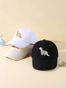 3 Stück Baby Baseballcap Set mit besticktem Dinosaurier-Motiv, Reiseessentiell - Verschiedenfarbig - Übersicht 4
