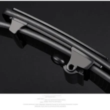 1條男士商務休閒雙層牛皮腰帶,帶有b字母鋅合金扣,無齒自動扣 - 彩色 - 查看 4