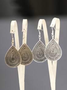 水滴形耳墜 - 銅色 - 查看 5