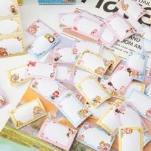 1pc All-Sticky Easy Peel Note Paper With Pull Tab, For Students To Write Down Wrong Answers And Notes, School Supplies For Indexing And Labeling - Pink - View 7