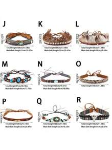 1pc Turquoise Beads Hat Band Cowboy Boho Decor Hat Accessories Hatband Western Hat Belts Tassel Shell Decor Straw Hat Belts Hat Bands For Fedora Halloween - Multicolor - View 11