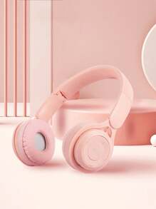 马卡龙可折叠耳机，支持多种连接方式，电池续航时间：5 小时/60 小时 - 粉色 - 粉色 - 查看 2