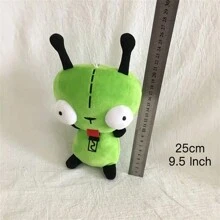 1 Pieza Juguete De Peluche Suave Gil Con Perro Alienígena De Dibujos Animados Lindo - Verde - Ver 3