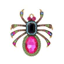 1個女性豪華鑽石蜘蛛胸針,設計精美,適合日常配戴 - 彩色 - 查看 10