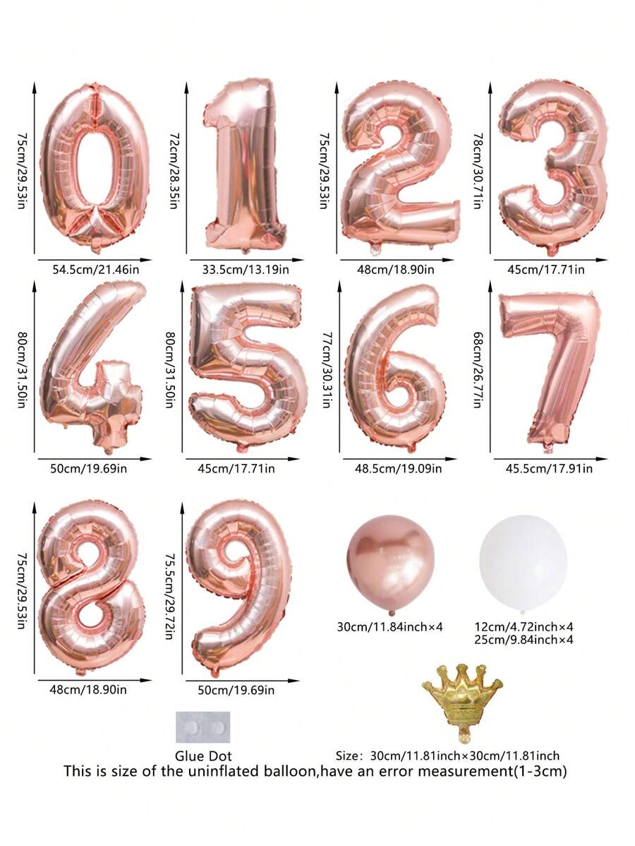 15pcs Large Size Number 0 9 Balloon Set 32 Inch Rose Gold Helium 15pcs-large-size-number-0-9-balloon-set-32-inch-rose-gold-helium