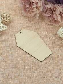 20入組木製鑿刻墓碑形掛飾,diy手工木工帶孔麻繩禮品標籤 - 米色 - 查看 6