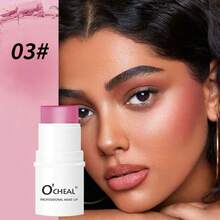 Maquillaje Para Rubor En Crema, Barra De Rubor Modulable Para Mejillas, Larga Duración, Fácil Aplicación, Barra De Maquillaje Ligera De Uso Múltiple - 03# - Ver 1