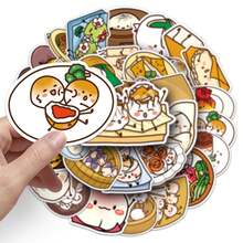 50入組diy裝飾貼紙,卡通中畫框涂鴉貼紙,卡通面孔點點貼紙,適用於diy手冊,pvc防水裝飾貼紙,適用於水瓶,吉他,行李箱,手機,筆記本電腦,滑板,適合青少年,男女生禮物 - 彩色 - 查看 1