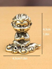 1個純銅打坐如來齊天大聖桌上裝飾,創意猴王人物擺件,桌上裝飾,創意卡通猴子香爐,茶寵,微型物品,微型雕像,黃銅裝飾品,黃銅裝飾品,黃銅雕像,黃銅擺件,黃銅動物雕像 - 銅色 - 查看 2