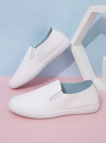時尚簡潔多用途白色運動鞋 - 白色 - 查看 1