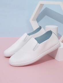 時尚簡潔多用途白色運動鞋 - 白色 - 查看 4