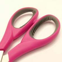 1把8英寸/20厘米雙色柄內環柔軟剪刀,辦公室剪刀、美術剪紙剪刀、多功能剪刀 - 玫紅色 - 查看 3