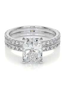 1pc 1 Carat Micro-Inlaid Moissanite Combination Ring, 925 Sterling Silver Set Ring Suitable For Women To Wear On Vacation, Birthday Gift, Women Engagement And Wedding Ring Rhinestone Ring