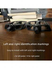 1 Pair Mountain Bike Pedals, Aluminum Alloy Bearing Pedals, Cycling Accessories For Road Bike - Black - View 5