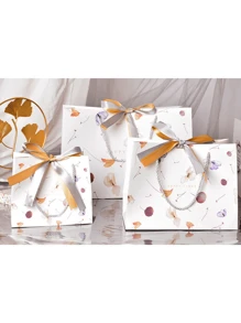 1 Miếng Hoa văn lá Túi quà tặng Với Vàng bạc Dây điện , Tươi Và Tự nhiên Phong cách Món quà sinh nhật Cái túi , Giấy nướng Cái túi , Quần áo Túi quà tặng , Dung lượng lớn Bữa ăn nhẹ Túi kẹo Với Gấp đôi Cord Xử lý - Nhiều màu - Xem 9