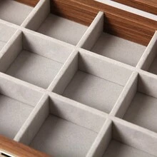 1pc Multifunctional Wooden Jewelry Box, With Multiple Compartments For Storing Different Types Of Jewelry Such As Necklace, Ring, Pendant, Etc. - Brown - View 4