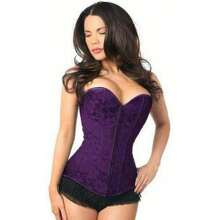 Daisy Corsets Lavish Dark Purple Lace Overbust Corset W/Zipper - Nhiều màu - Xem 7