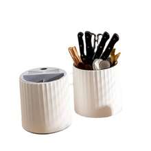 廚房多功能刀架儲物架,帶旋轉式頂部,適用於家庭使用 - 彩色 - 查看 4