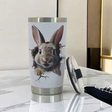 1 件 20 盎司可愛動物玻璃杯帶蓋不銹鋼真空隔熱雙壁旅行杯秋季復古風格咖啡杯水瓶適合旅行家庭學校辦公室汽車 - K - 查看 7