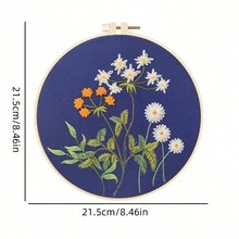 Diy Hand Embroidery Fragrant Flowers & Plants Material Kit, Multicolor - Multicolor - View 4