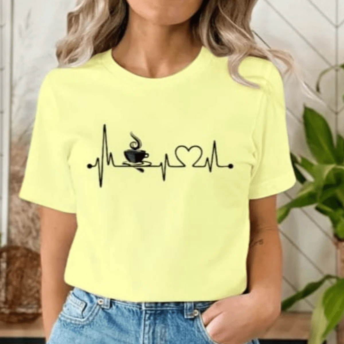 Women T-Shirts - Màu vàng - Xem 1