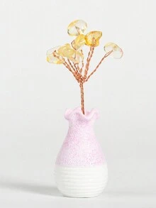 1 Miếng Bình Cây Pha lê Cây Pha lê chữa bệnh Ảo thuật Pha lê - Cây kim tiền trong chiếc bình nhỏ - Xem 15