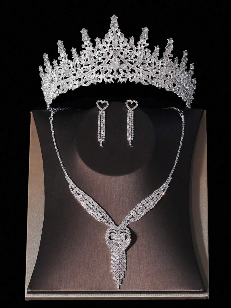 Eternal Bliss Bride Wedding Accessories, Perfect For Wedding Gown Jewelry And Also Suitable For Wedding Parties, Ideal For Weddings And Proposal Days - Silver - View 1