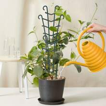 盆栽植物格架,攀緣植物花園格架,diy 花園迷你疊加盆栽植物支架塑膠盆栽植物支架盆栽攀緣植物花園格架 - 軍綠色 - 查看 3