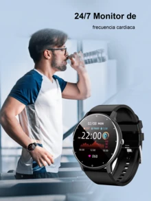 Reloj Inteligente Hombre Deportivo Impermeable Smartwatch (Negro, Azul) - Negro - Ver 3