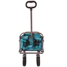 Multipurpose Micro Collapsible Beach Trolley Cart Camping Folding Wagon - Navy Blue - View 3