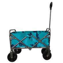 Multipurpose Micro Collapsible Beach Trolley Cart Camping Folding Wagon - Navy Blue - View 6