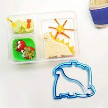 1PC Dinosaur Shape Modeling Bread Slicing Tool Sandwich Crust Cutter Bread Cutter Bread Mold Cute Aesthetic Stuff For Classroom School Bedroom Office Halloween Christmas Independence Day Gift Kitchen Accessories Kitchen Gadgets - Blue - View 3