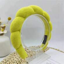 1pc Cloud Shape Hairband With Bun, Korean Towel Material, Wholesale Hair Accessory - White - View 4