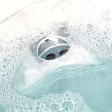 1個透明無底浴缸溢水濾網,防水堵塞插頭,女性浴室必需品