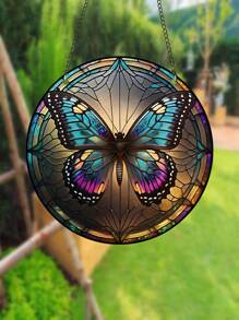 1 件蝴蝶設計捕夢網 - 黃色 - 查看 1