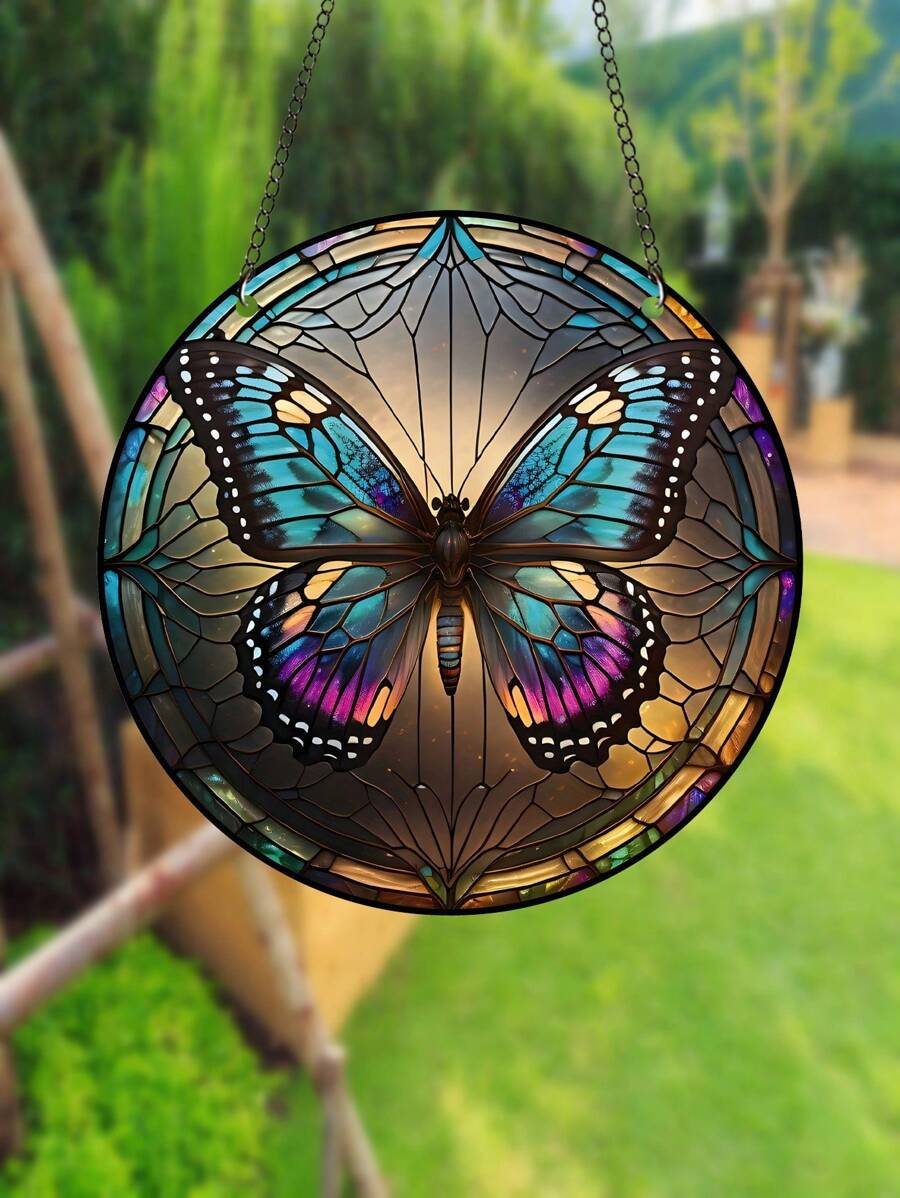 1 件蝴蝶設計捕夢網 - 黃色 - 查看 1